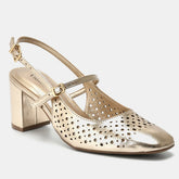 Sapato Scarpin Dourado