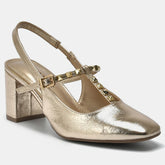 Sapato Scarpin Dourado