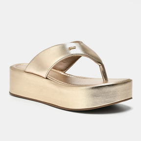 Chinelo Flatform Dourado