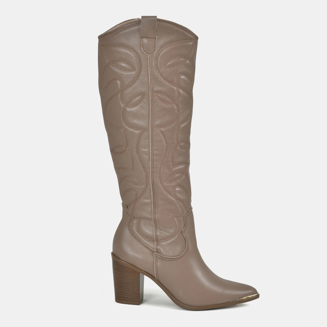Bota Western Couro Marrom Claro